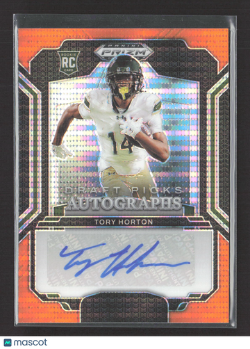 2025 Panini Prizm Draft Picks Tory Horton #DPA-THN Orange /75 RC
