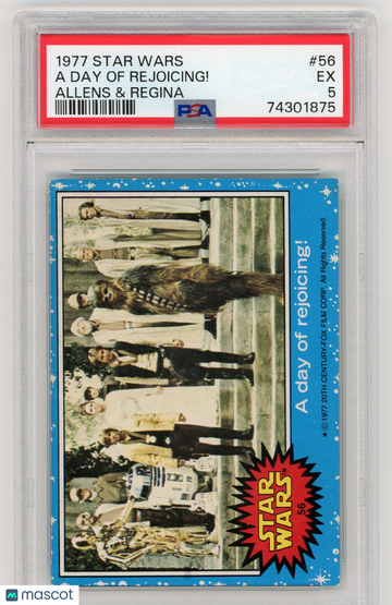 1977 Star Wars Allens & Regina A Day Of Rejoicing! #56 PSA 5