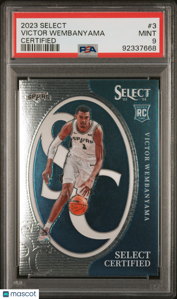 2023 Panini Select Select Certified Victor Wembanyama #3 PSA 9 San Antonio Spurs