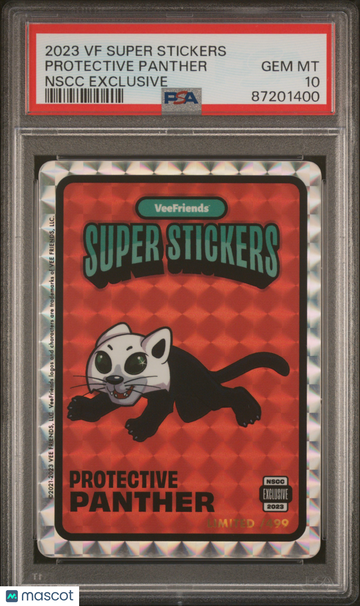 2023 Veefriends Super Stickers Nscc Exclusive Protective Panther PSA 10