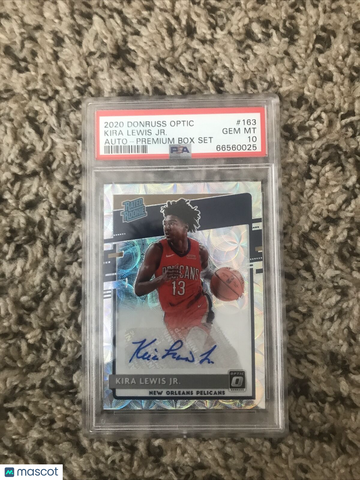 Kira Lewis Jr. Auto - PSA 10. 05/10! Low Pop!