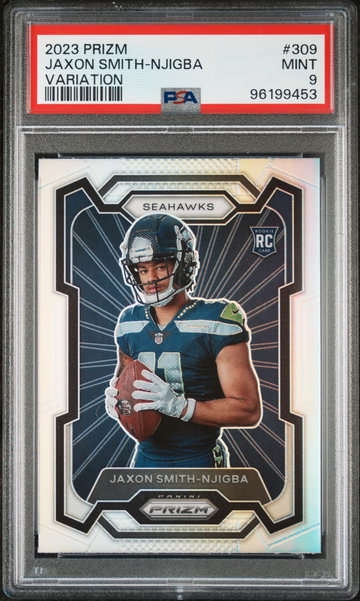 2023 Panini Prizm Rookie Variation Silver Prizm Jaxon Smith-Njigba #309 PSA 9