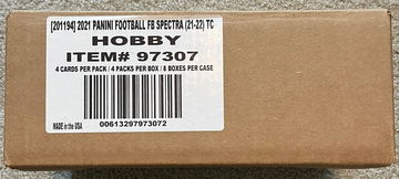 2021 Panini Spectra Football Sealed CASE (8 box)