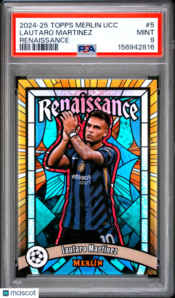 2024-2025 Topps Merlin UEFA Club Competitions Renaissance Lautaro Martinez #5 PSA 9
