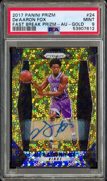 2017 PANINI PRIZM De’AARON FOX FAST BREAK PRIZM - AU - GOLD