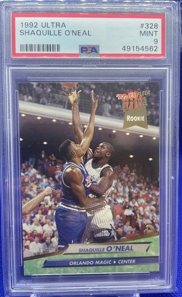 1992 Fleer Ultra Shaquille O’Neal Rookie RC PSA 9 Mint 328 Orlando Magic ROY HOF