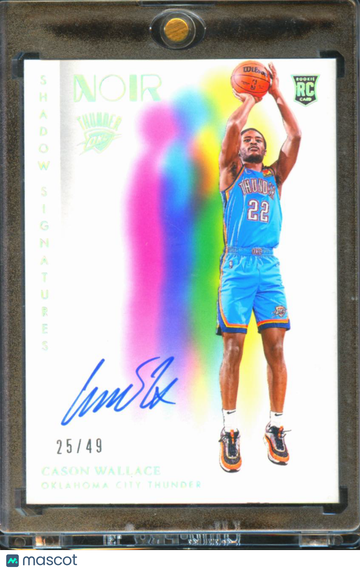 2024 Panini Noir Shadow Signatures Cason Wallace #STS-CWL /49 RC