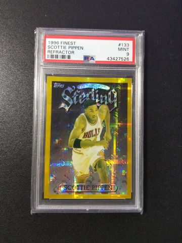 1996 Finest   Refractor #133 Scottie Pippen PSA 9