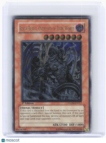 Strike of Neos Reign-Beaux, Overlord of Dark World Foil Ultimate Rare 1st Edition #STON-EN017