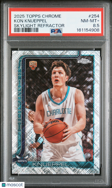 2025 Topps Chrome Kon Knueppel #254 Skylight Refractor PSA 8.5