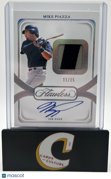 2024 Panini Flawless Mike Piazza #PPV-MP /15 Autograph Patch