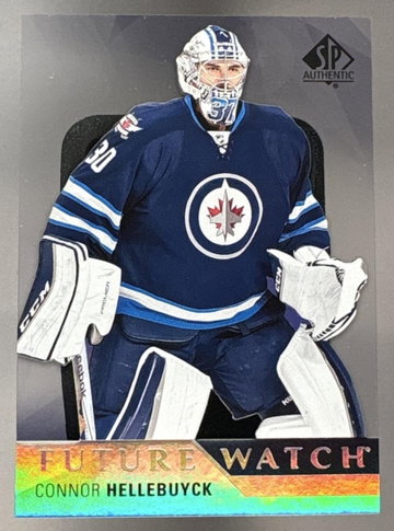 2024 Upper Deck SP Authentic Connor Hellebuyck #225 Acetate Retro Future Watch SP