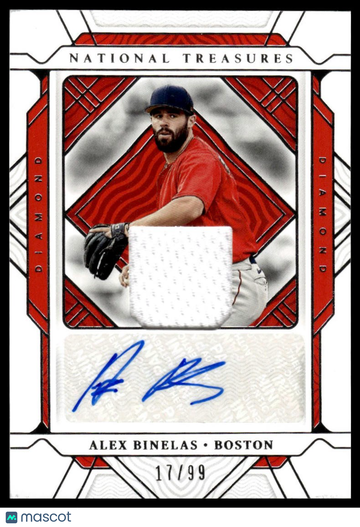2022 Panini National Treasures Alex Binelas #DA-AB Diamond Autographs SN MEM AU