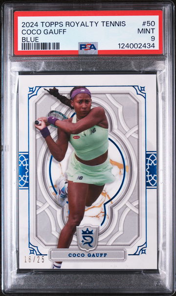 2024 Topps Royalty Tennis Blue Coco Gauff #50 /25 PSA 9