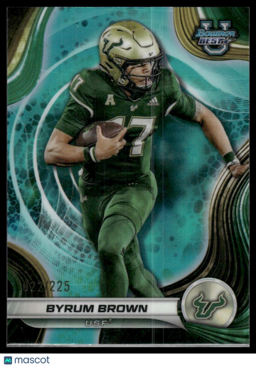 2024 Bowman University Best Byrum Brown #72 Aqua Refractor /225 SN