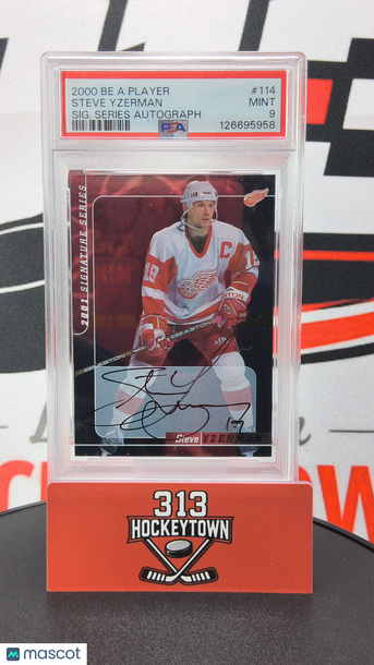 2000 Bap Signature Series Autograph Steve Yzerman #114 SIG. PSA 9
