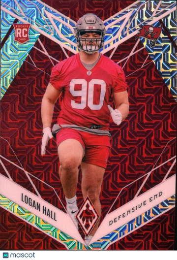 2022 Panini Phoenix Logan Hall #198 Red Mojo Rookie