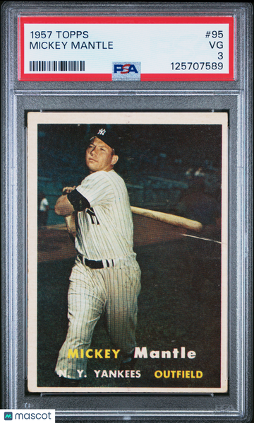 1957 Topps Mickey Mantle #95 PSA 3