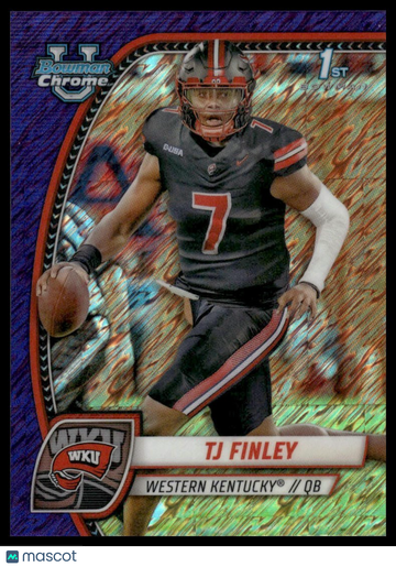 2024 Bowman University Chrome TJ Finley #191 Purple Shimmer Refractor
