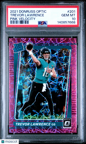 2021 Panini Donruss Optic Trevor Lawrence #201 Pink Velocity PSA 10