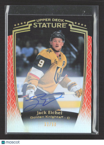 2025 Upper Deck Stature Jack Eichel #7 Auto Orange /50