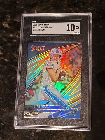 2019 Panini Select Field Level Silver Prizm T.J. Hockenson RC SGC 10 Lions #215