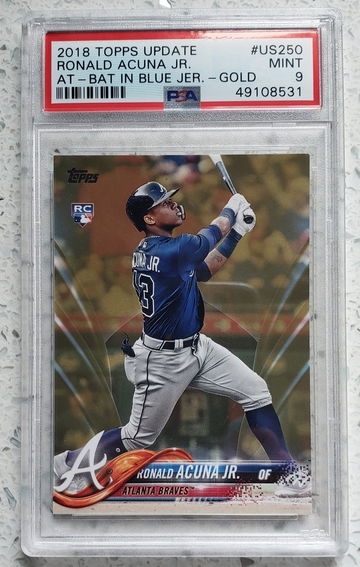 2018 Topps Update Gold Ronald Acuna Jr. PSA 9