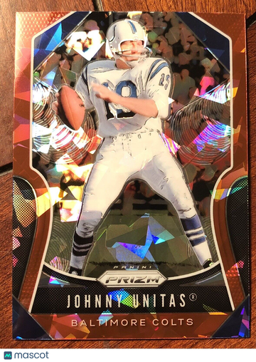 Johnny Unitas 2019 Panini Prizm Red Cracked Ice #150 Baltimore Colts Free S&H