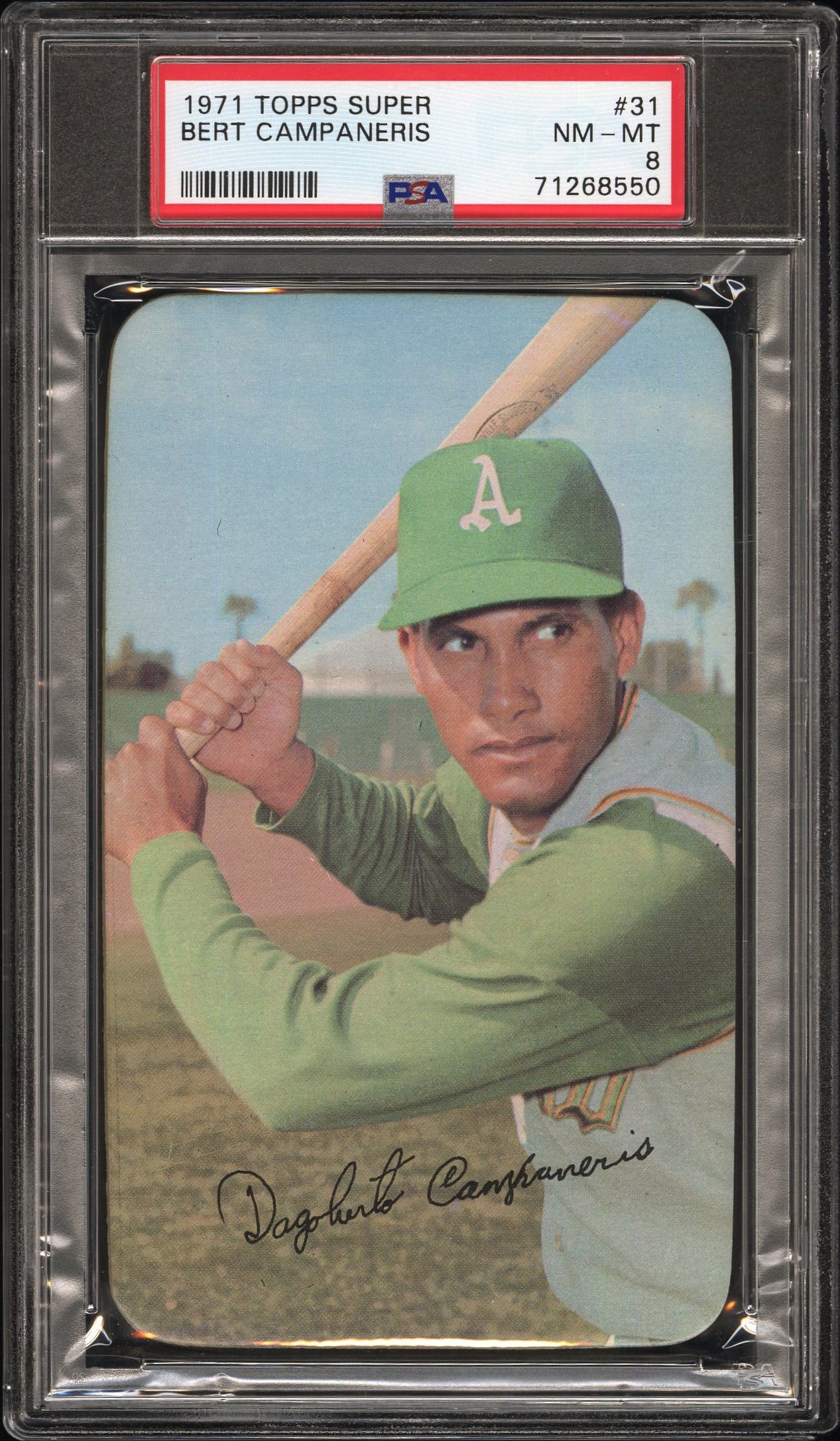 1971 Topps Super Bert Campaneris #31 PSA 8 P1368
