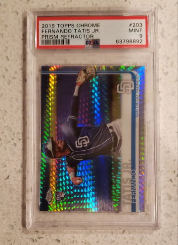 2019 Topps Chrome Prism Refractor Fernando Tatis Jr. Rookie PSA 9