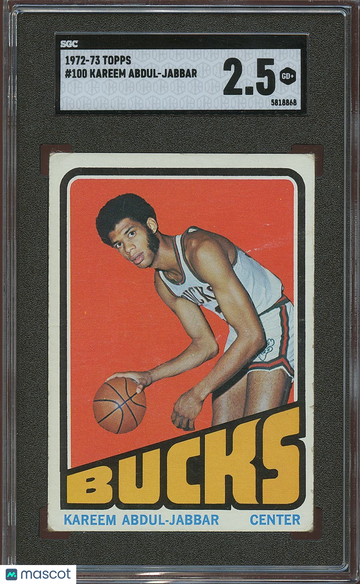 1972-73 Topps Kareem Abdul-Jabbar #100 [Base] Base Set SGC 2.5