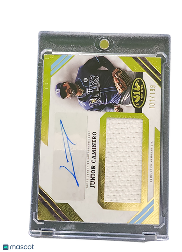 2025 Topps Tier One Baseball Junior Caminero #AJR-JCA /199 Autographed Jumbo Relic Card Game-Used Memorabilia
