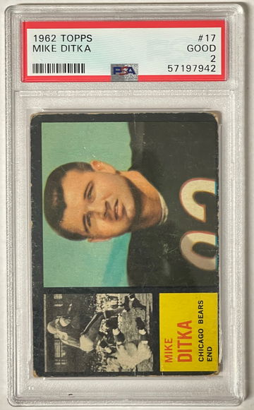 1962 Topps Mike Ditka PSA 2