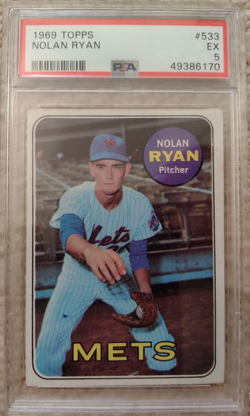 1969 Topps Nolan Ryan PSA 5
