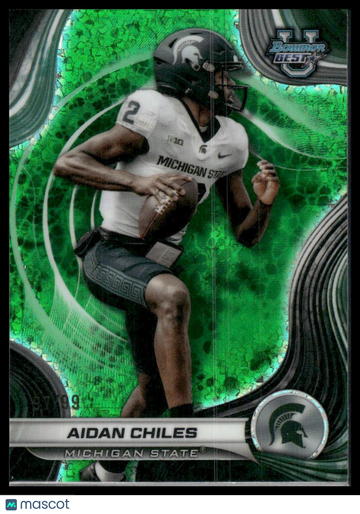 2024 Bowman University Best Aidan Chiles #76 Green Mini Diamond Refractor /99 SN