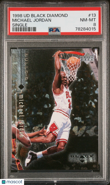 1998 Upper Deck Black Diamond Michael Jordan #13 Diamond Base Set PSA 8