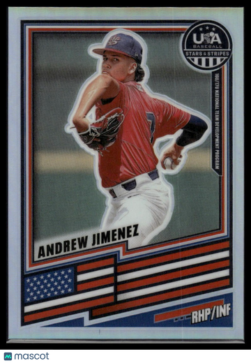 2026 Panini Stars & Stripes Prizm USA Baseball Andrew Jimenez #146 Silver