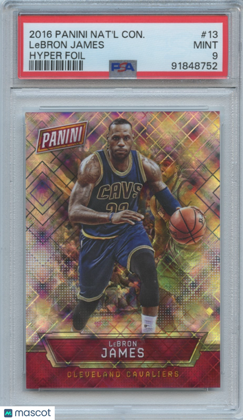 2016 Panini National Convention LeBron James #13 Hyperfoil Parallel/Variety Base Set PSA 9