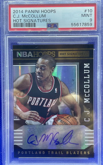 2014-15 Panini Hoops Hot Signatures CJ McCollum Auto 2nd Year PSA 9 Mint Pop 1