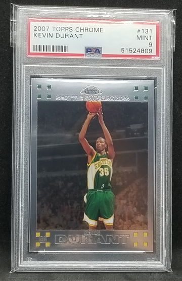 2007-08 Kevin Durant #131 Topps Chrome Rc PSA 9 