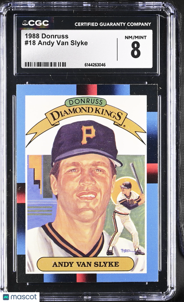 1988 Donruss Andy Van Slyke #18 CGC 8