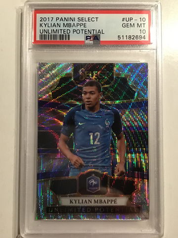 2017 PANINI SELECT #UP-10 KYLIAN MBAPPE Unlimited Potential PSA 10 GEM 💎 MINT!