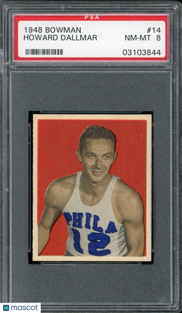 1948 Bowman Howard Dallmar #14 Rookie PSA 8