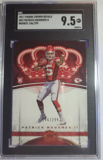 Patrick Mahomes Crown Royale Bronze /299 SGC 9.5
