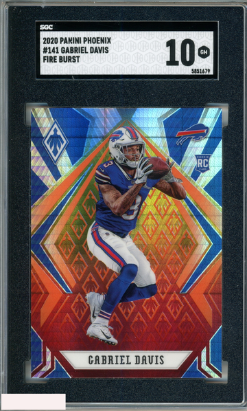 2020 PANINI PHOENIX GABRIEL DAVIS #141 FIRE BURST ROOKIE RC SGC 10 GM