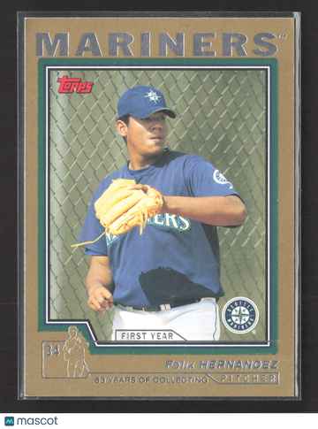 2004 Topps Traded & Rookies Gold Felix Hernandez #T144