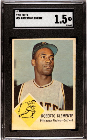 1963 Fleer #56 Roberto Clemente SGC 1.5