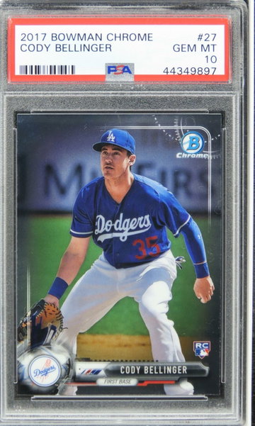 New listing
		2017 Bowman Chrome Cody Bellinger ROOKIE RC #27 PSA 10 GEM MINT