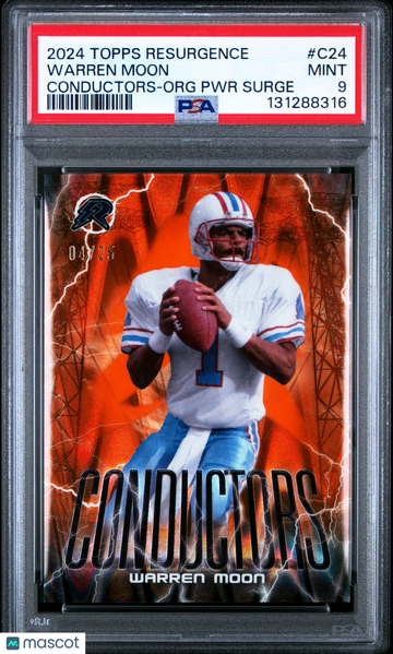 Graded 2024 Topps Org PWR Insert #C24 Warren Moon PSA 9 Houston Oilers Football Card