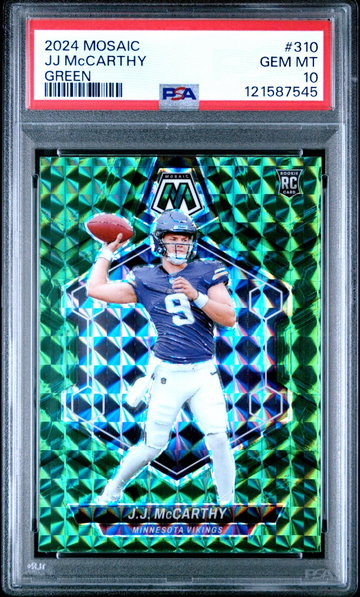 2024 Panini Mosaic Green JJ Mccarthy #310 PSA 10